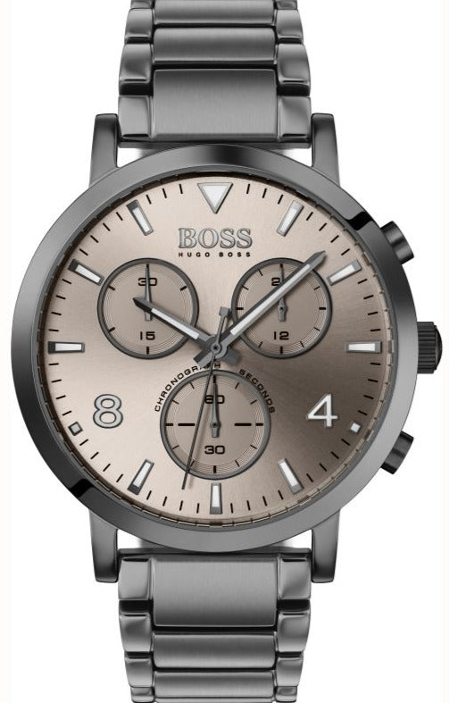  Shop Authentic Hugo Boss Spirit Chronograph Grey Dial Grey Steel Strap Watch for Men - 1513695 - Luxxuri