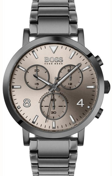  Shop Authentic Hugo Boss Spirit Chronograph Grey Dial Grey Steel Strap Watch for Men - 1513695 - Luxxuri