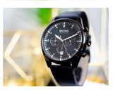  Shop Authentic Hugo Boss Pioneer Quartz Blue Dial Blue Leather Strap Watch For Men - 1513711 - Luxxuri