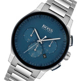  Shop Authentic Hugo Boss Peak Chronograph Blue Dial Silver Steel Strap Watch for Men - 1513763 - Luxxuri