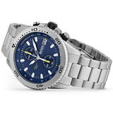  Shop Authentic Hugo Boss Vela Chronograph Diver Blue Dial Silver Steel Strap Watch for Men - 1513775 - Luxxuri