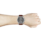  Shop Authentic Hugo Boss Skymaster Grey Dial Brown Leather Strap Watch for Men - 1513787 - Luxxuri