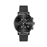  Shop Authentic Hugo Boss Integrity Black Dial Black Mesh Bracelet Watch for Men - 1513813 - Luxxuri