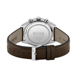  Shop Authentic Hugo Boss Navigator White Dial Brown Leather Strap Watch for Men - 1513495 - Luxxuri