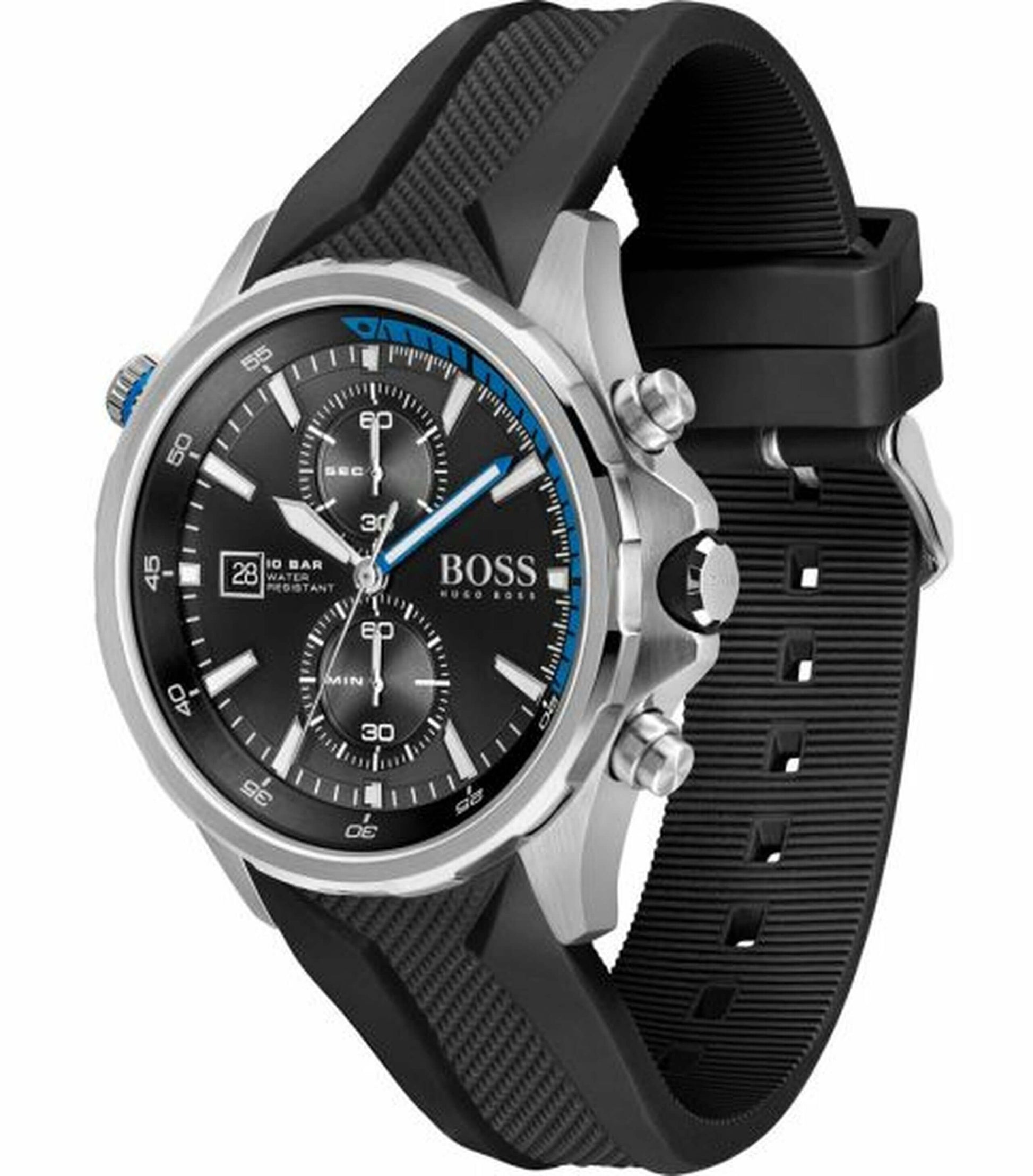  Shop Authentic Hugo Boss Globetrotter Black Dial Black Silicone Strap Watch for Men - 1513820 - Luxxuri