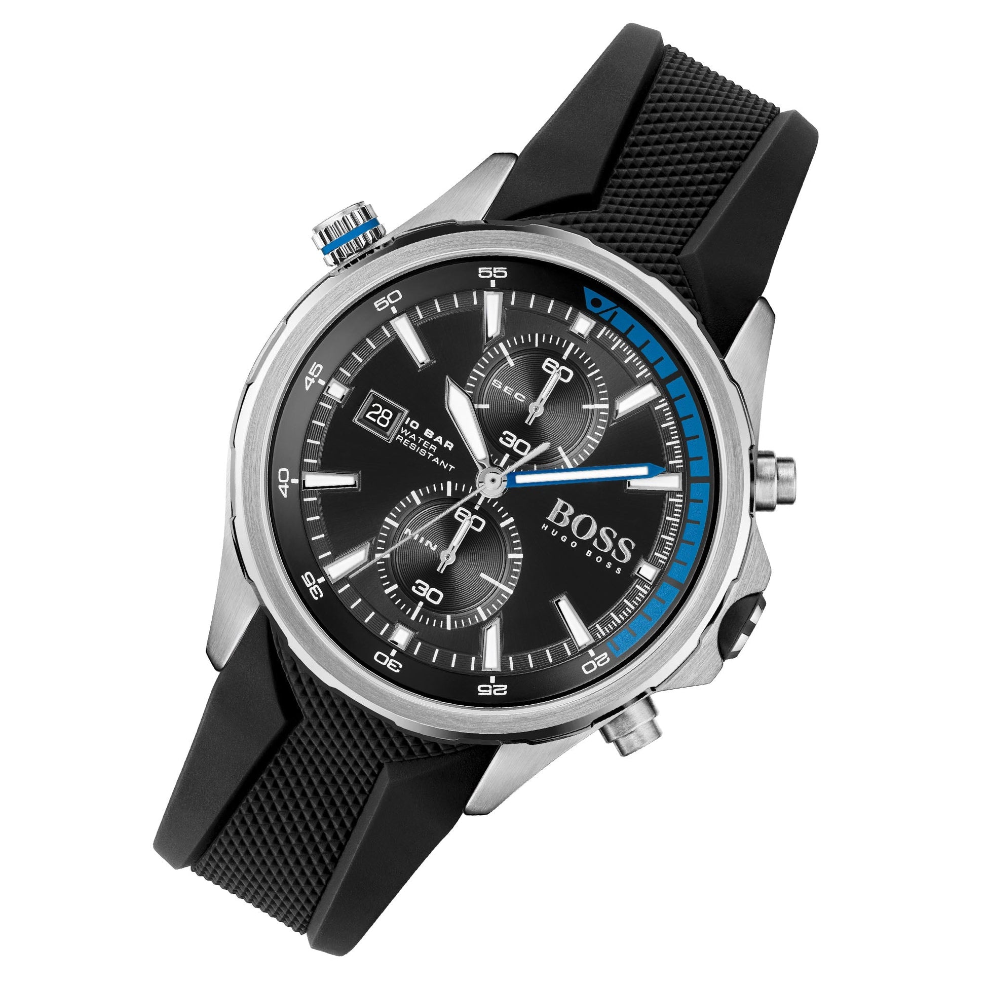  Shop Authentic Hugo Boss Globetrotter Black Dial Black Silicone Strap Watch for Men - 1513820 - Luxxuri