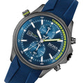  Shop Authentic Hugo Boss Globetrotter Blue Dial Blue Silicone Strap Watch for Men - 1513821 - Luxxuri
