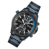  Shop Authentic Hugo Boss Globetrotter Black Dial Black Steel Strap Watch for Men - 1513824 - Luxxuri