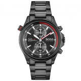  Shop Authentic Hugo Boss Globetrotter Black Dial Black Steel Strap Watch for Men - 1513825 - Luxxuri