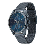  Shop Authentic Hugo Boss Skymaster Chronograph Blue Dial Blue Mesh Bracelet Watch for Men - 1513836 - Luxxuri