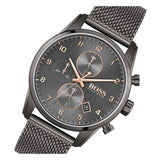  Shop Authentic Hugo Boss Skymaster Grey Dial Grey Mesh Bracelet Watch for Men - 1513837 - Luxxuri
