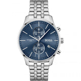  Shop Authentic Hugo Boss Associate Blue Dial Silver Steel Strap Watch for Men - 1513839 - Luxxuri