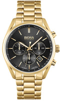  Shop Authentic Hugo Boss Champion Black Dial Gold Steel Strap Watch for Men - 1513848 - Luxxuri