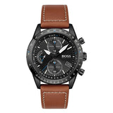 Shop Authentic Hugo Boss Pilot Black Dial Brown Leather Strap Watch for Men - 1513851 - Luxxuri