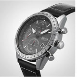  Shop Authentic Hugo Boss Pilot Edition Black Dial Black Leather Strap Watch for Men - 1513853 - Luxxuri