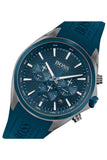  Shop Authentic Hugo Boss Distinct Blue Dial Blue Rubber Strap Watch for Men - 1513856 - Luxxuri