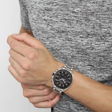  Shop Authentic Hugo Boss Montre Distinct Black Dial Silver Steel Strap Watch for Men - 1513857 - Luxxuri