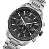  Shop Authentic Hugo Boss Montre Distinct Black Dial Silver Steel Strap Watch for Men - 1513857 - Luxxuri