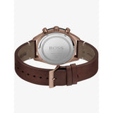  Shop Authentic Hugo Boss Santiago Grey Dial Brown Leather Strap Watch for Men - 1513861 - Luxxuri