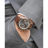  Shop Authentic Hugo Boss Santiago Grey Dial Brown Leather Strap Watch for Men - 1513861 - Luxxuri