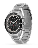  Shop Authentic Hugo Boss Santiago Black Dial Silver Steel Strap Watch for Men - 1513862 - Luxxuri