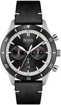  Shop Authentic Hugo Boss Chronograph Black Dial Black Leather Strap Watch for Men - 1513864 - Luxxuri