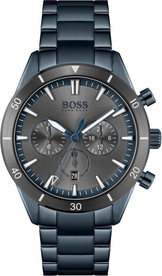  Shop Authentic Hugo Boss Trophy Black Dial Black Steel Strap Watch for Men - 1513675 - Luxxuri