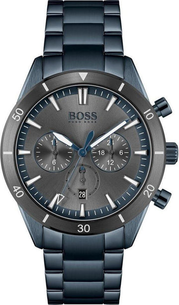  Shop Authentic Hugo Boss Trophy Black Dial Black Steel Strap Watch for Men - 1513675 - Luxxuri