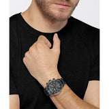  Shop Authentic Hugo Boss Santiago Grey Dial Blue Steel Strap Watch for Men - 1513865 - Luxxuri