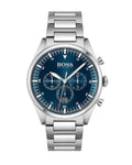  Shop Authentic Hugo Boss Pioneer Blue Dial Silver Steel Strap Watch for Men - 1513867 - Luxxuri