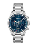  Shop Authentic Hugo Boss Pioneer Blue Dial Silver Steel Strap Watch for Men - 1513867 - Luxxuri