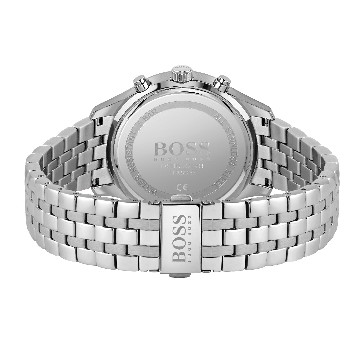  Shop Authentic Hugo Boss Associate Black Dial Silver Steel Strap Watch for Men - 1513267 - Luxxuri