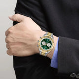  Shop Authentic Hugo Boss Santiago Green Dial Two Tone Steel Strap Watch for Men - 1513872 - Luxxuri