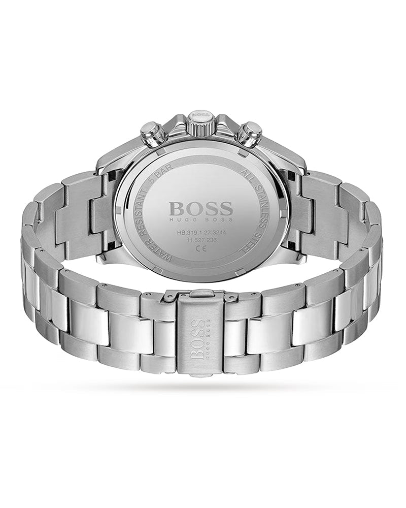  Shop Authentic Hugo Boss Ikon Chronograph White Dial Silver Steel Strap Watch for Men - 1512962 - Luxxuri