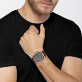  Shop Authentic Hugo Boss Grandmaster Grey Dial Brown Leather Strap Watch for Men - 1513882 - Luxxuri