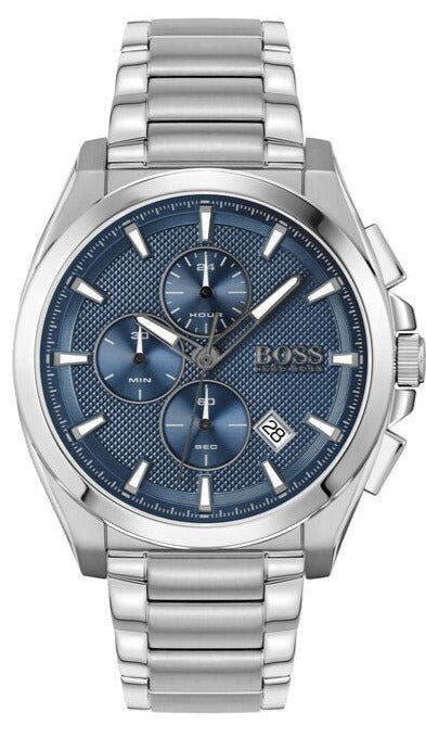  Shop Authentic Hugo Boss Grandmaster Blue Dial Silver Steel Strap Watch for Men - 1513884 - Luxxuri