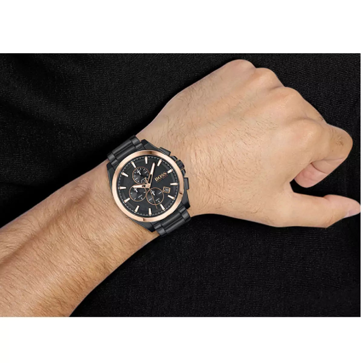  Shop Authentic Hugo Boss Grandmaster Black Dial Black Steel Strap Watch for Men  - 1513885 - Luxxuri