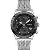  Shop Authentic Hugo Boss Pilot Edition Black Dial Silver Mesh Bracelet Watch for Men - 1513886 - Luxxuri