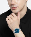  Shop Authentic Hugo Boss Officer Chronograph Blue Dial Silver Steel Strap Watch for Men - 1513615 - Luxxuri