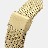  Shop Authentic Hugo Boss Admiral Chronograph Black Dial Gold Mesh Bracelet Watch for Men - 1513906 - Luxxuri