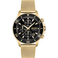  Shop Authentic Hugo Boss Admiral Chronograph Black Dial Gold Mesh Bracelet Watch for Men - 1513906 - Luxxuri
