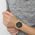  Shop Authentic Hugo Boss Admiral Chronograph Black Dial Gold Mesh Bracelet Watch for Men - 1513906 - Luxxuri