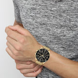 Shop Authentic Hugo Boss Admiral Chronograph Black Dial Gold Mesh Bracelet Watch for Men - 1513906 - Luxxuri