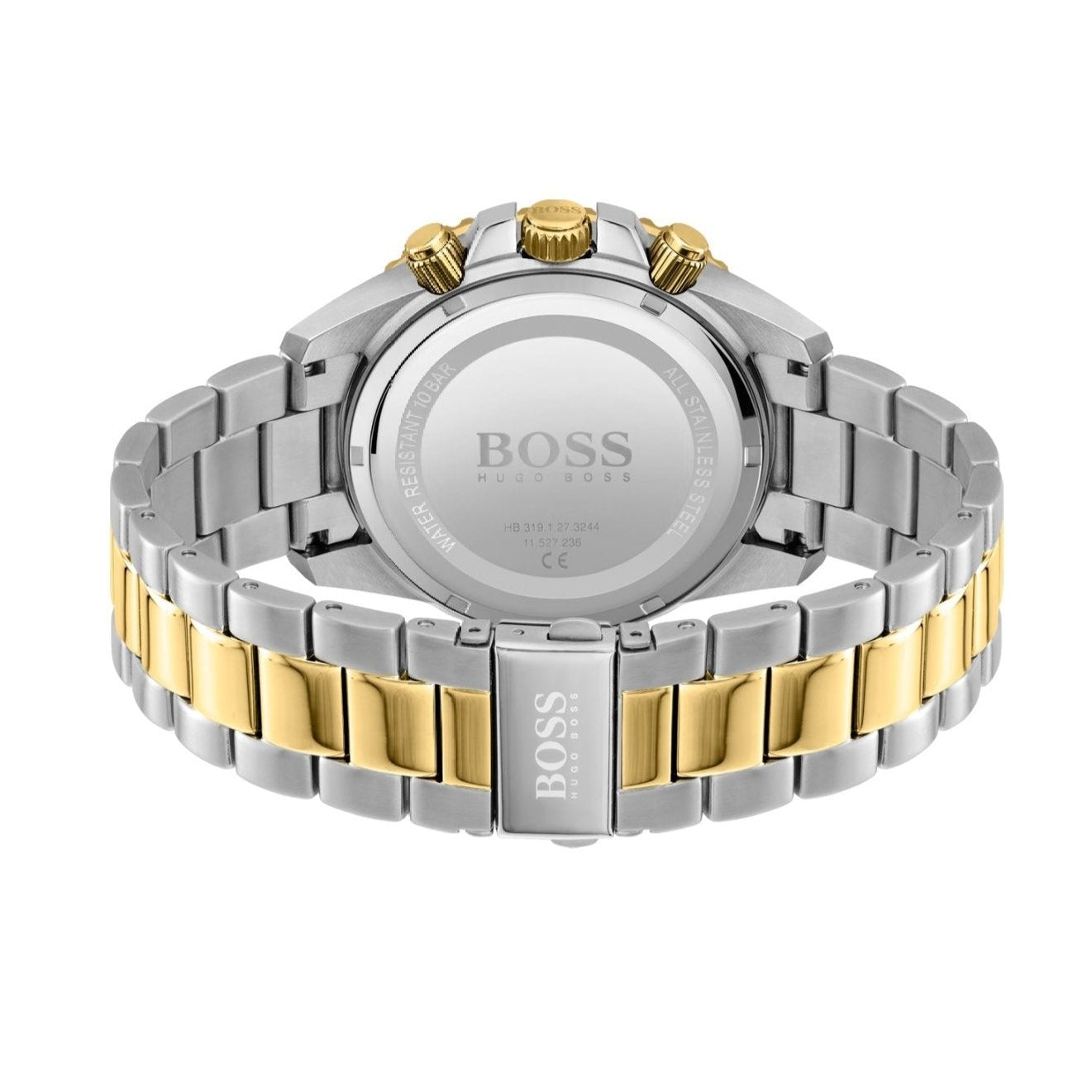  Shop Authentic Hugo Boss Admiral Black Dial Two Tone Steel Strap Watch for Men - 1513908 - Luxxuri