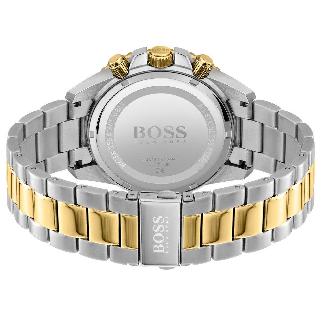  Shop Authentic Hugo Boss Admiral Black Dial Two Tone Steel Strap Watch for Men - 1513908 - Luxxuri
