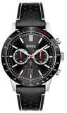  Shop Authentic Hugo Boss Allure Black Dial Black Leather Strap Watch for Men - 1513920 - Luxxuri
