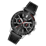  Shop Authentic Hugo Boss Allure Black Dial Black Leather Strap Watch for Men - 1513920 - Luxxuri