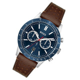  Shop Authentic Hugo Boss Allure Blue Dial Brown Leather Strap Watch for Men - 1513921 - Luxxuri