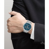  Shop Authentic Hugo Boss Dapper Chronograph Blue Dial Silver Steel Strap Watch For Men - 1513927 - Luxxuri