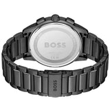  Shop Authentic Hugo Boss Dapper Chronograph Black Dial Black Steel Strap Watch For Men - 1513929 - Luxxuri